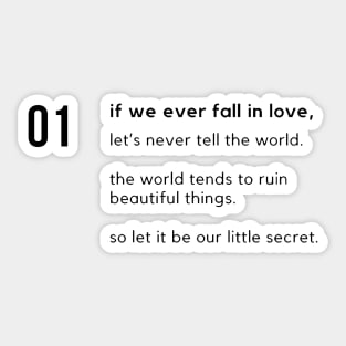 01 if we ever fall in love Sticker